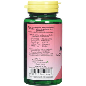 Health plus Acidophilus Probiotic Digestive Health Supplement - 90 Capsules