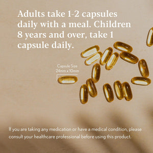 Higher Nature - Omega 3 2000Mg with 1000Mg EPA & 500Mg DHA per Serving - Super Potency Omega 3 True Food® Formula Fish Oil Supplement - Supports Eye, Brain & Heart Health - 60 Capsules