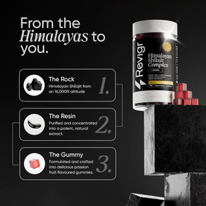 Revigr, Max Strength 2,765Mg, 90 Shilajit Gummies, Authentic Himalayan Origin + Lions Mane Mushroom, Ashwagandha, Magnesium, Zinc & Vitamin C, Vegan & Sugar-Free,Passion Fruit Flavour (45 Days Supply)