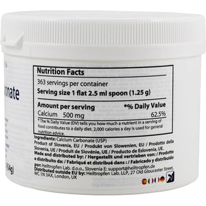 Calcium Carbonate Powder | 1 Pound - 454 G | Food Supplement | Highest Purity Limestone | Heiltropfen®