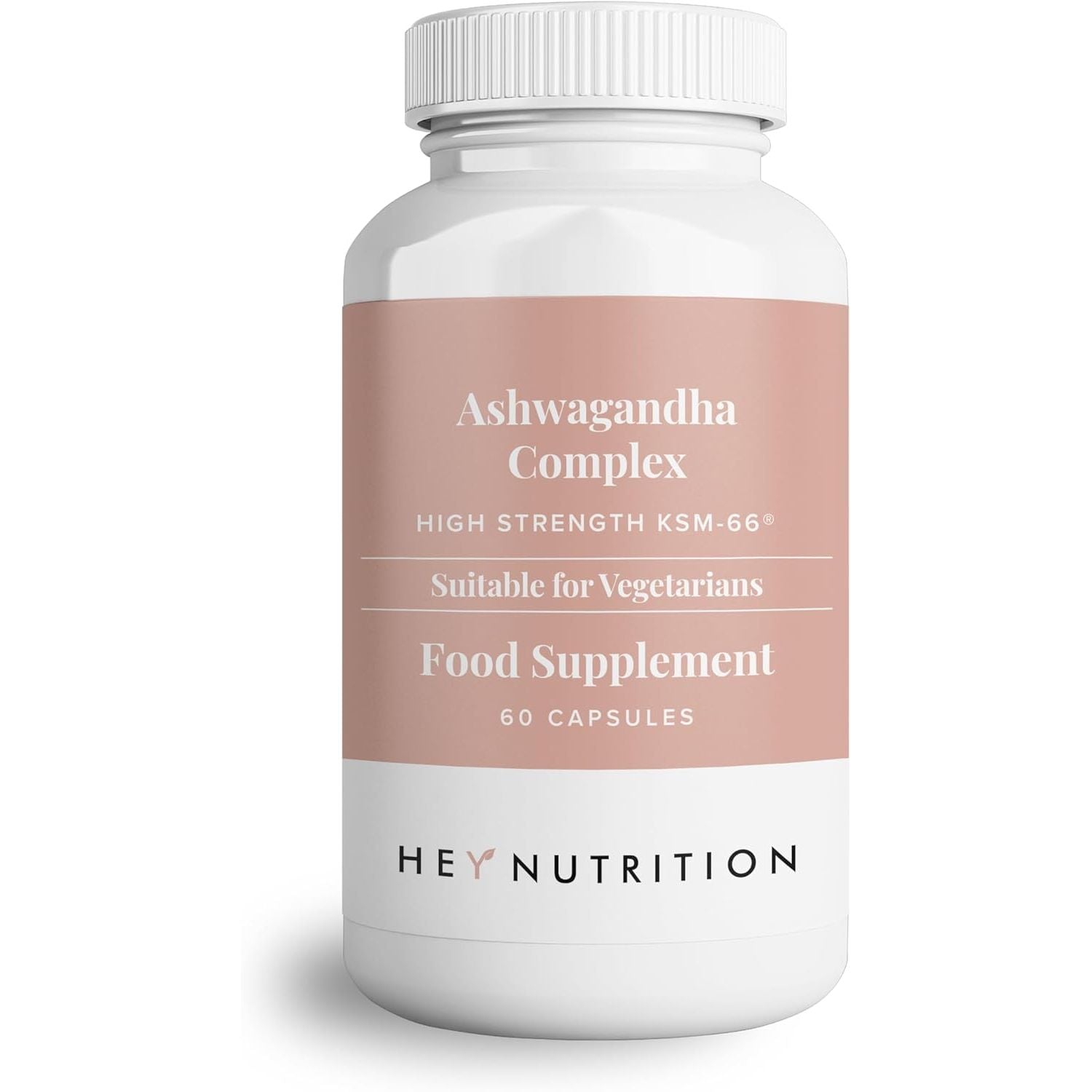 Hey Nutrition Ashwagandha Complex 9000Mg Supplement - High Strength KSM-66 - Boosts Mood & Energy - Reduces Stress - UK Manufactured - All Natural, Non-Gmo - 60 Vegan Capsules