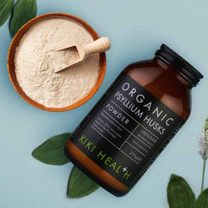 KIKI Health Premium Certified Organic Psyllium Husk Powder | 100% Soluble Fiber for Digestion, Gmo-Free, Rich in Nutrients, Gluten/Wheat-Free | Supports Digestive Wellness & Mineral Absorption - 275G