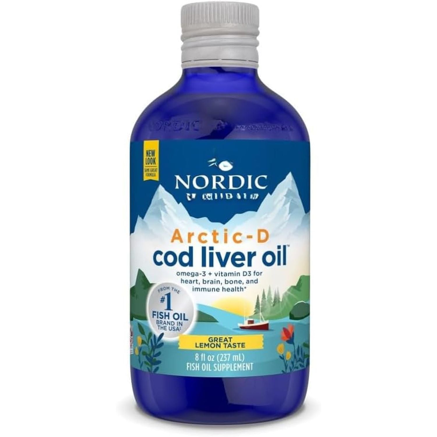 Nordic'S Arctic-D Cod Liver Oil, 1060 Mg, 340 Mg EPA, 510 Mg DHA, Lemon Taste, 237 Ml