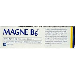 Magne B6 N50 Tab - Relief for Nervousness, Irritability, Mild Anxiety, Hypomagnesemia & Cramps