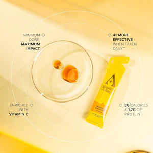 Absolute Collagen Marine Liquid Collagen Supplement for Women, 8000Mg High-Strength Collagen with Vitamin C, Sugar-Free, for Skin, Hair & Nails, Mango & Mandarin Flavour, 14 Sachets per Box