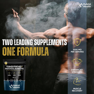 Turkesterone + Fadogia Agrestis | 1000 MG | Maximum Strength Supplement | Strength, Performance & Power | 100% Natural Non-Gmo Vegan | 60 Capsules