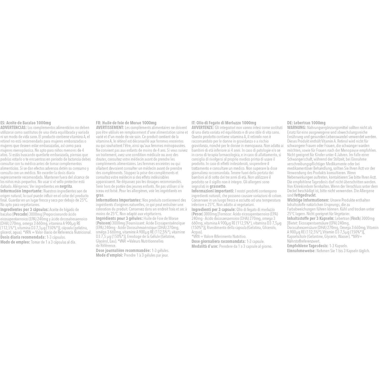 Pure Cod Liver Oil 1000Mg | Supports Heart, Brain, Vision & Immune Health | Rich in Omega 3 Fatty Acids | 240Mg of EPA and 270Mg of DHA per Serving | 180 Capsules = 2 Months' Supply | Made in the UK