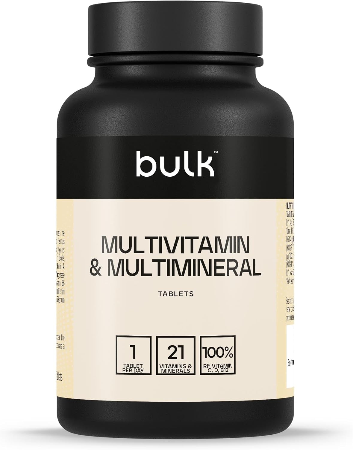 Bulk Multivitamin and Multimineral One a Day Tablets, with 21 Vitamins and Minerals, 90 Tablets, 90 Servings, Packaging May Vary