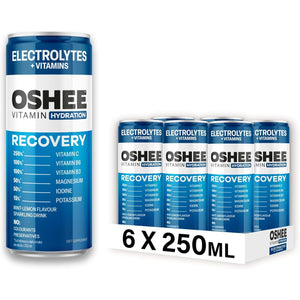 Oshee Vitamin Energy Formula Recovery Drink – 250Ml (Pack of 6) – Hydrating Post-Workout Drink with Electrolytes, Vitamin B6 & B12, Low Sugar, Boosts Energy & Reduces Fatigue