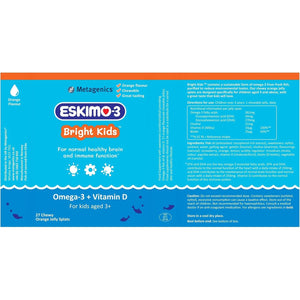 Eskimo-3 Bright Kids Fish Oil by Metagenics - Jelly Splats, 27 Servings