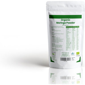 Organic Moringa Powder, 500G Premium UK Certified Organic Pure Moringa Leaf Rich in Essential Vitamins & Minerals