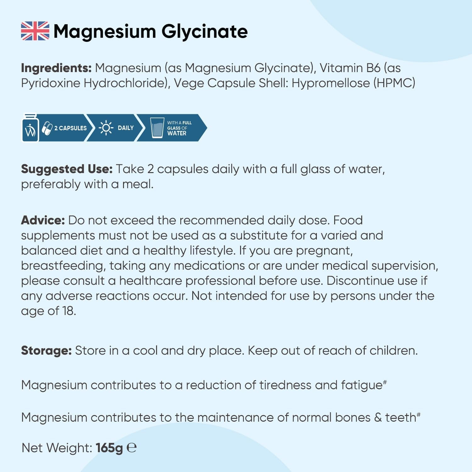 Weightworld Magnesium Glycinate 1422Mg | with Added Vitamin B6 | 180 Vegan Capsules | 3 Months Supply | Non-Gmo & GMP- Approved Magnesium Supplements for Men & Women | Made in the UK