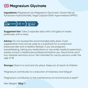 Weightworld Magnesium Glycinate 1422Mg | with Added Vitamin B6 | 180 Vegan Capsules | 3 Months Supply | Non-Gmo & GMP- Approved Magnesium Supplements for Men & Women | Made in the UK