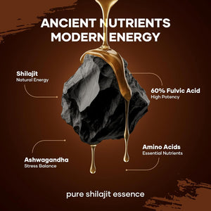 Shilajit Capsules 2000MG, Gold Grade 100% Pure Himalayan Shilajit, High Strength with Ashwagandha, 60% Fulvic Acid & Minerals, Energy & Immune Support for Men & Women, 60 Count (Pack of 1)