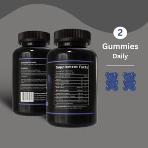 Horngoatpro Gummies - 60 Gummies Blueberry Flavour - with Added Tongaliextract, Maca Root, L-Arginine for Maximum Effect - Vegan, Non GMO, Gluten Free and Low Sugar - for Vitality