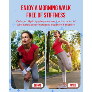 Collagen plus 3-In-1 Powder for Women & Men - Orange Flavoured & Dissolves Easily. with Vitamin C, Glucosamine, Chondroitin & Collagen for Joints - Yeast, Lactose & Gluten Free - 350G