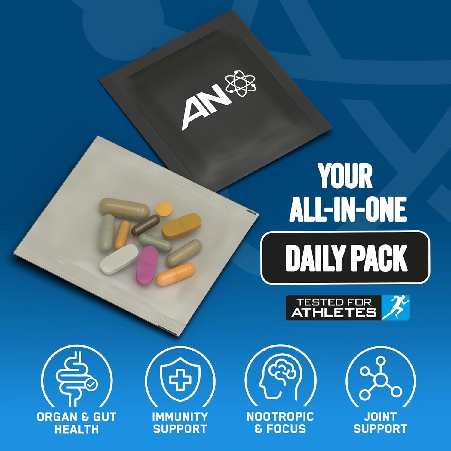 Applied Nutrition Black Stak - Complete Performance Complex - 30 All-In-One Sachets for Health and Immune Support with Multivitamins Antioxidants Aminos Minerals Enzymes and More