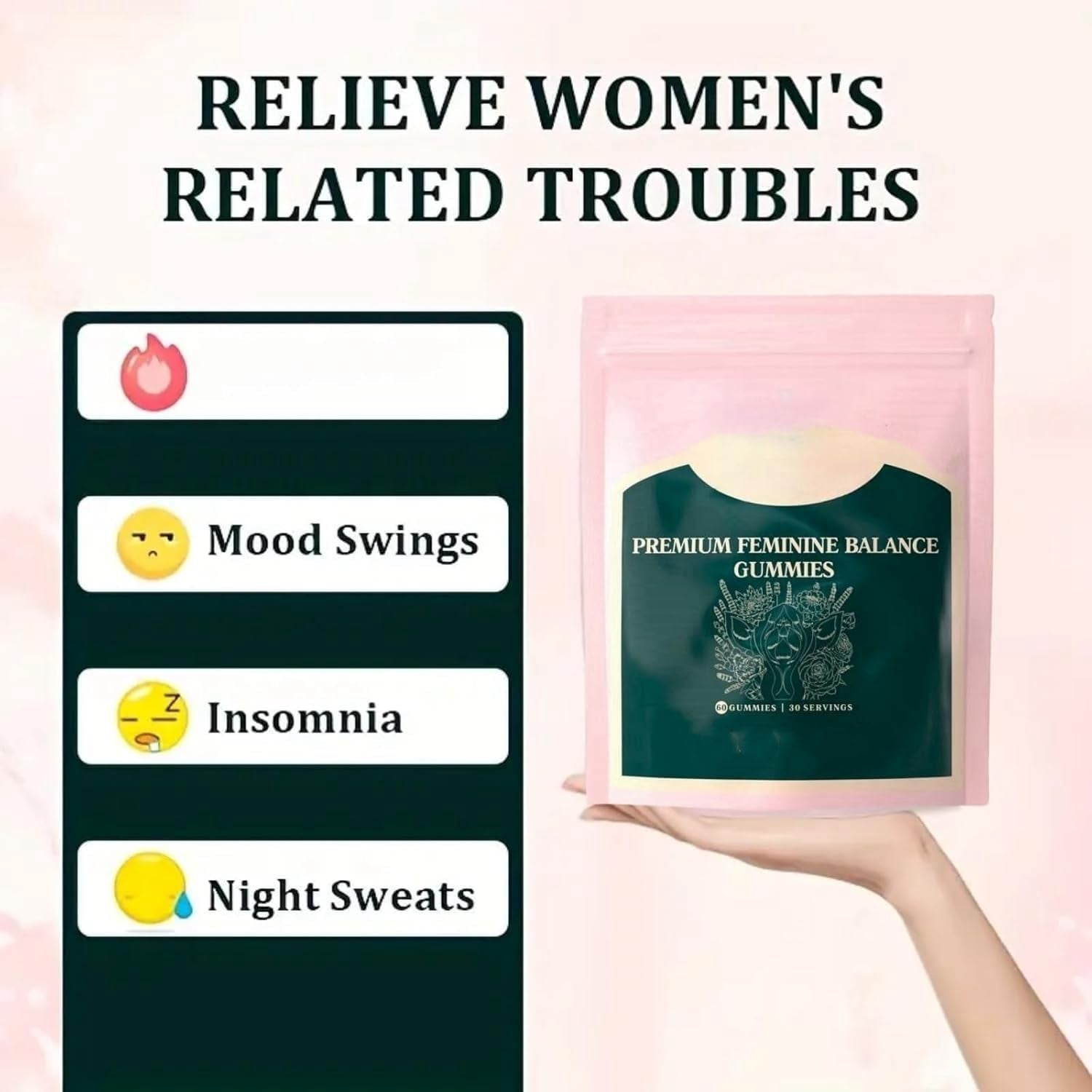 Feminine Balance Gummies,Collagen Gummies for Women,For Women of All Ages (1 Bag)