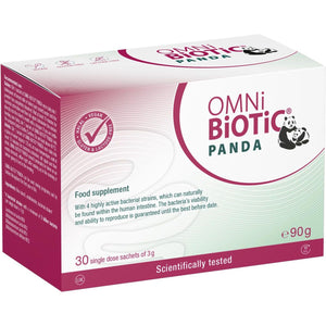 Omni Biotic PANDA | 30 Sachets (90 G) | a Good Start for Mother and Child | Use during Pregnancy and from Birth Onwards for Babies | Powder | Vegan | Gluten-Free | Lactose-Free | Halal | for Daily Use