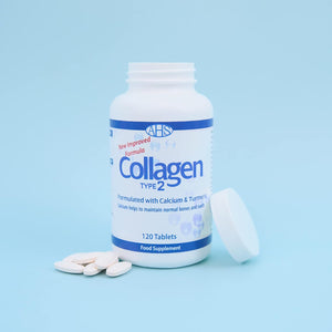 AHS Collagen Type 2 120 Tablets - 4500MG per Day - Formulated with Calcium and Turmeric