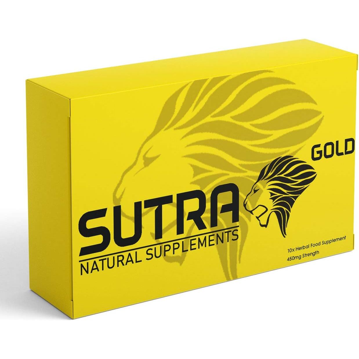 Ultra Strong Sutra Gold - (10 Pack) New & Effective 450Mg Ginseng Complex Herbal Supplement for Men - Performance, Testosterone, Energy, Stamina & Endurance, 100% Natural