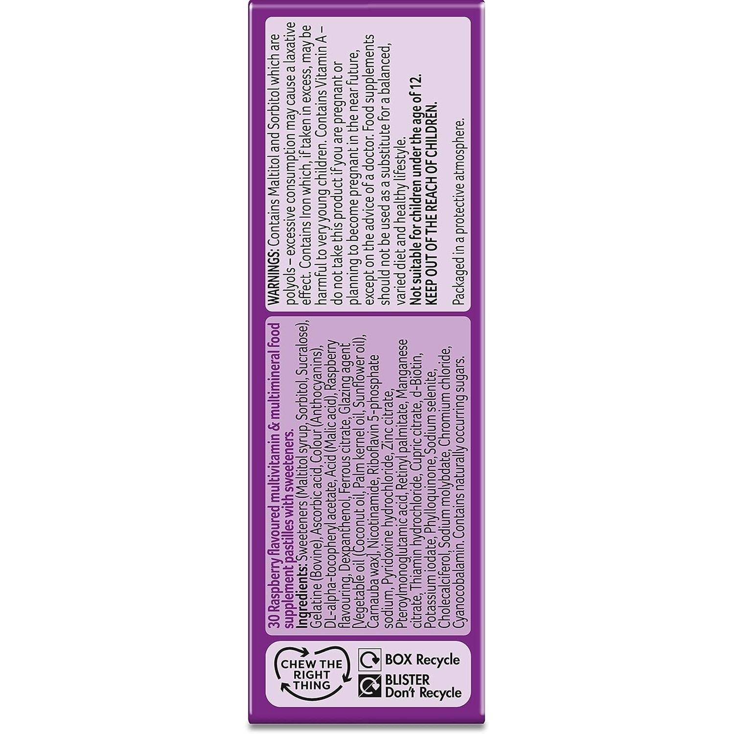 Bassetts Vitamins Woman Multivitamins & Multiminerals Raspberry Flavour 30 Gummy Pastilles