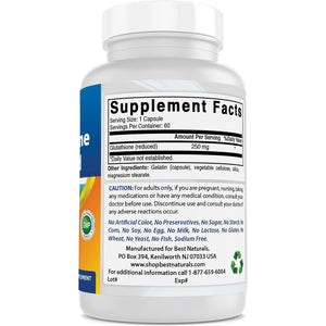 Best Naturals L-Glutathione 250 Mg 60 Capsules