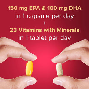 Seven Seas Perfect7 Woman Plus, Multivitamin for Women with Omega-3, Vitamin D and Zinc for Women’S Health Support 1-7, 30 Tablets plus 30 Capsules, 1 Month Supply