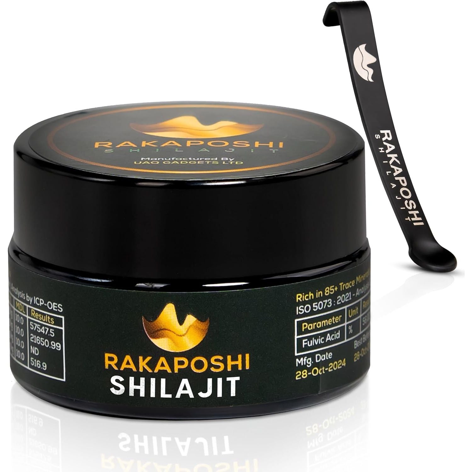 Rakaposhi Himalayan Shilajit Resin - Sun-Dried, Lab-Tested, Traditional Mineral Resin, 28.3 G - for Men & Women, Sourced from Gilgit-Baltistan