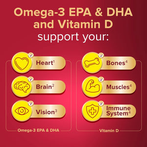 Seven Seas Cod Liver Oil One-A-Day Omega-3 Fish Oil and Vitamin D, 120 Capsules, 4 Months Supply