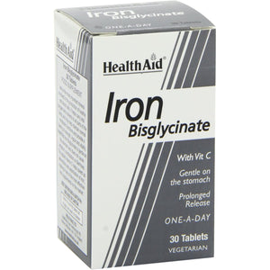 Healthaid Iron Bisglycinate - 30 Vegetarian Tablets
