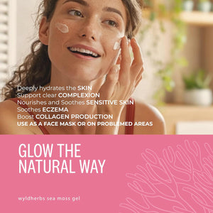 Wyld Herbs All-Natural Strawberry Infused Sea Moss Gel | 100% Wildcrafted Dr Sebi Sea Moss | Superfood Rich in Minerals, Proteins & Vitamins - Vegan & Gluten Free Sourced from the Caribbean 300ML