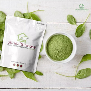 Ukhealthhouse Spinach Powder Superfoods Green Superfood Powders Diet Vitamin Smoothie Energy High in Fibre Protein Iron, Source of Vitamins C Minerals (100G)