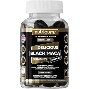 Maca Root 2000Mg Gummy | Tutti Frutti Flavour | 60 Vegan Gummies | Black Maca, Korean Ginseng, L-Arginine, Black Pepper, B6, Zinc & Selenium | High Strength | for Energy & Performance by NUTRIGUMS®