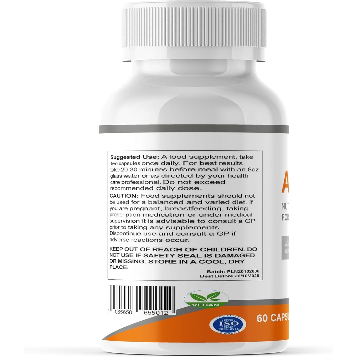 Arialeaf - Nutritional Support for Nerve Health - All Natural - 60 Capsules/Slim Warriors