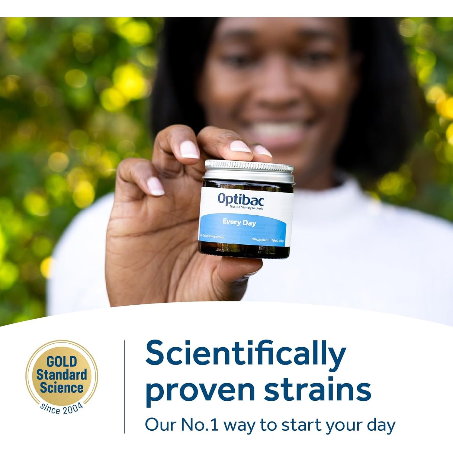 Optibac Probiotics Every Day - Digestive Probiotic Supplement with 5 Billion Bacterial Cultures & FOS Fibres - 30 Capsules