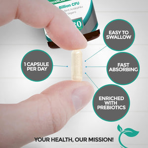 Bio Cultures Complex Probiotics & Prebiotics 50 Billion CFU – 6 Months Supply - Acidophilus & Saccharomyces Boulardii Probiotic – 180 Vegan Capsules - Probiotics for Gut Health