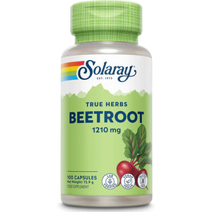 Solaray - Beetroot - 100 Vegan Capsules - Rich in Vitamins & Minerals - Natural Nitric Oxide Booster - Highly Bioavailable Superfood Beet Root Supplement - Non GMO & Lab Verified