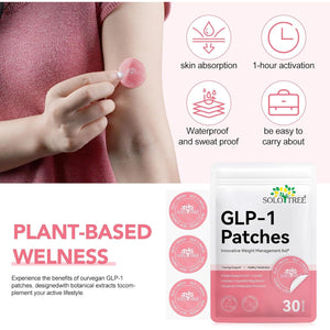 GLP-1 Patches with L Glutamine, Berberine, Chromium, Pomegranate and Cinnamon, Natural Ingredients,Gentle and Soothing for Men and Women, 30 Count (2) (1)