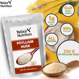 Yelixir Nutrition Psyllium Husk Whole 250 G
