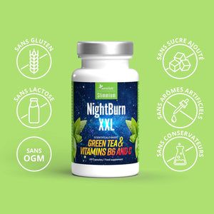 Weight Loss Capsules, Premium Green Tea Extract, with Added Vitamins B6 and Vitamin C - 30 Day Supply Slimmium Sensilab, Nightburn XXL