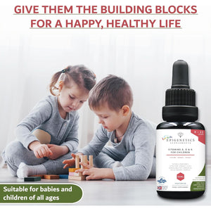 Vitamins A, D & K for Children 30Ml | from Birth 0-11 Years Complex Multivitamin Supplement | Newborn Baby Kids Sugar Free UK Made Vegetarian Mini Liquid | Long Supply, 4 Drops Daily
