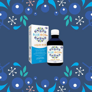 Blueiron Liquid Iron Supplement with Nordic Blueberries + Vitamin C, Vitamin B12, Folic Acid, Biotin and Zinc | 250Ml | Suitable for Vegans | Easily Absorbed and Gentle on the Stomach