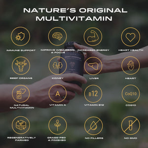 APE Nutrition Beef Organs Grass Fed - Liver Kidney Heart Organ Capsules, Ancestral Supplement UK, Nose to Tail, 100% Grass Fed & Finished, No Antibiotics Hormones or Gmos, 180 500Mg Capsules