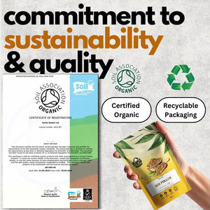 Earths Basket Organic Bee Pollen Granules - Spanish, Raw & Ethically Harvested - 75G in Recyclable Packaging - Healthy Immunity Support - Free from Any Artificial Additives