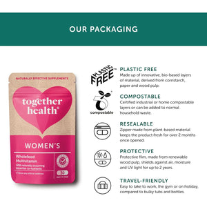 Women’S Multi Vitamin & Mineral – Together Health – Specially Formulated for Women – 22 Nature-Based Nutrients – Vegan Friendly – Made in the UK – Pack of 2-60 Vegecaps