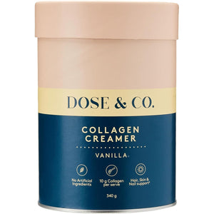 Dose & Co Collagen Creamer in Vanilla Flavour - 340G Powder Supplement