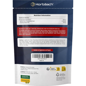 Pomegranate Extract 11,250Mg | 120 Tablets (4 Month Supply) | High Strength Vegan Supplement with 100Mg of Ellagic Acid | 45:1 Extract Formula | by Horbaach