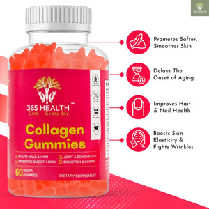 Brighter Eyes, Stronger Nails, Shiny Hair. 60X Vegan, Plant Based Collagen Gummies. Gluten Free. Delicious Strawberry Flavour. Contains Biotin + Vitamin C.