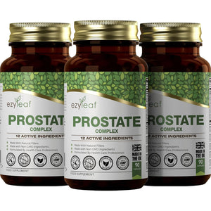 Ezyleaf Prostate Complex | High Strength Supplements for Men UK | 90 Stinging Nettle Capsules with Beta Sitosterol, Zinc, Pumpkin Seed, Boron, Boswellia Serrata & More